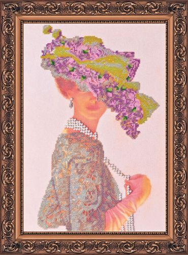 Bead Embroidery Kit on Art Canvas "Elizabeth"