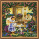 Bead Embroidery Kit on Art Canvas "Angels"