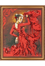 Bead Embroidery Kit on Art Canvas "Carmen"