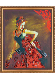 Bead Embroidery Kit on Art Canvas "Consuelo"
