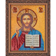 Bead Embroidery Kit on Art Canvas "Jesus Christ"