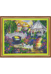 Bead Embroidery Kit on Art Canvas "Summer harmony"
