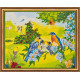 Bead Embroidery Kit on Art Canvas "Spring"
