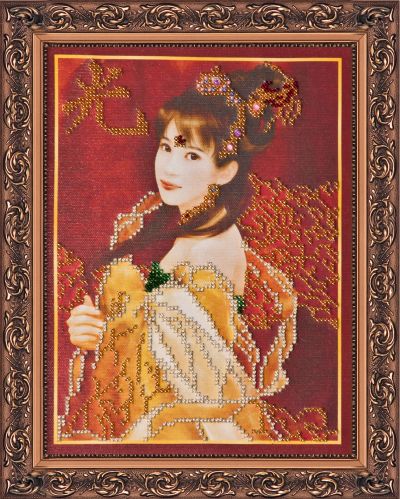 Bead Embroidery Kit on Art Canvas "Mai (a child of light)"