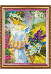 Bead Embroidery Kit on Art Canvas "The promenade"