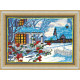 Bead Embroidery Kit on Art Canvas "Winter evening"