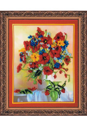 Bead Embroidery Kit on Art Canvas "Summer imagination"