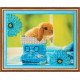 Bead Embroidery Kit on Art Canvas "Rabbits – 3"