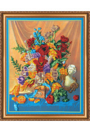 Bead Embroidery Kit on Art Canvas "Tulips"