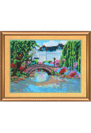 Bead Embroidery Kit on Art Canvas "Park"