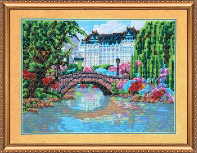 Bead Embroidery Kit on Art Canvas "Park"