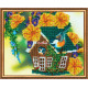Bead Embroidery Kit on Art Canvas "In the garden – 1"