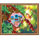 Bead Embroidery Kit on Art Canvas "In the garden – 2"