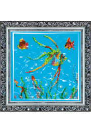 Bead Embroidery Kit on Art Canvas "Fish – 2"