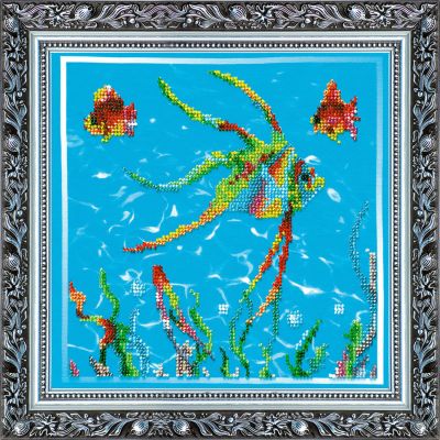 Bead Embroidery Kit on Art Canvas "Fish – 2"