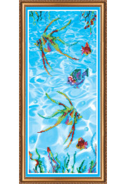 Bead Embroidery Kit on Art Canvas "Fish – 3"
