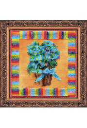 Bead Embroidery Kit on Art Canvas "Hydrangea"