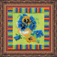 Bead Embroidery Kit on Art Canvas "Pansies"