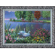 Bead Embroidery Kit on Art Canvas "Swan song"