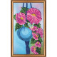 Bead Embroidery Kit on Art Canvas "Hibiscus"