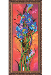 Bead Embroidery Kit on Art Canvas "Iris"