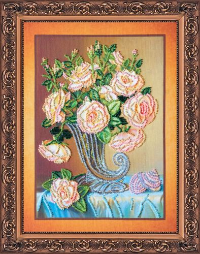 Bead Embroidery Kit on Art Canvas "Pearl"
