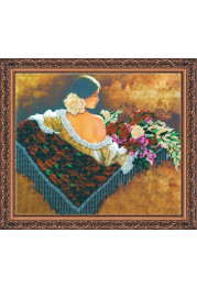 Bead Embroidery Kit on Art Canvas "Senorita"