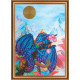 Bead Embroidery Kit on Art Canvas "Dragon"