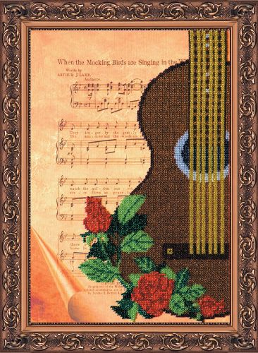 Bead Embroidery Kit on Art Canvas "Andante"