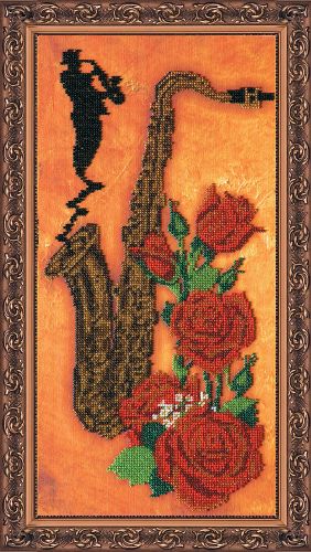 Bead Embroidery Kit on Art Canvas "Elegante"