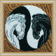 Bead Embroidery Kit on Art Canvas "Yin and Yang"