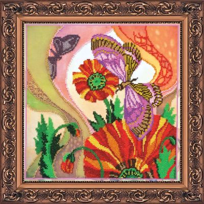 Bead Embroidery Kit on Art Canvas "May day"