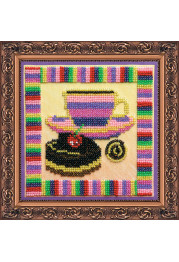 Bead Embroidery Kit on Art Canvas "Chocolate"