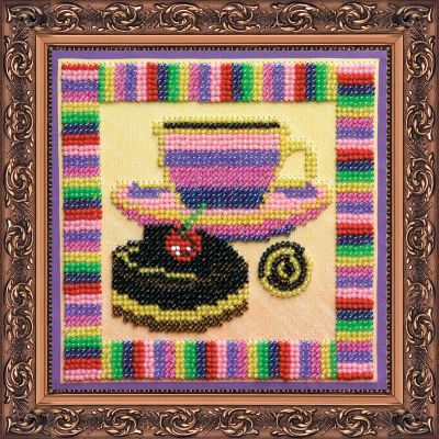 Bead Embroidery Kit on Art Canvas "Chocolate"