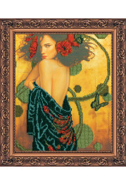 Bead Embroidery Kit on Art Canvas "Temptation"