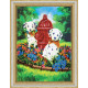 Bead Embroidery Kit on Art Canvas "Dalmatians"