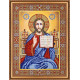 Bead Embroidery Kit on Art Canvas "Wedding Icon – The Lord God Almighty"
