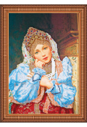 Bead Embroidery Kit on Art Canvas "Nastenka"