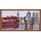 Bead Embroidery Kit on Art Canvas "The London lifestyle – 3"
