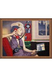 Bead Embroidery Kit on Art Canvas "Retro travel – 2"