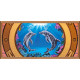 Bead Embroidery Kit on Art Canvas "Dolphins"