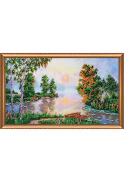 Bead Embroidery Kit on Art Canvas "Morning haze"