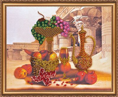 Bead Embroidery Kit on Art Canvas "Rahat"