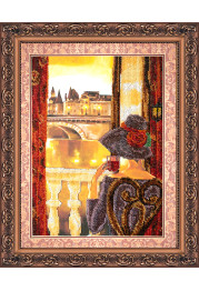 Bead Embroidery Kit on Art Canvas "Mulled Wine"
