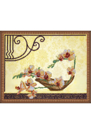Bead Embroidery Kit on Art Canvas "Sunny etude – 2"