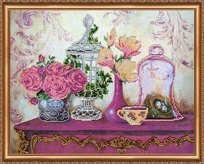 Bead Embroidery Kit on Art Canvas "Provence – 1"