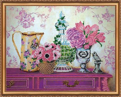 Bead Embroidery Kit on Art Canvas "Provence – 2"