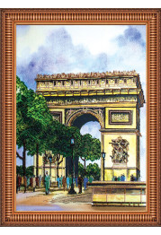 Bead Embroidery Kit on Art Canvas "Arc de Triomphe"
