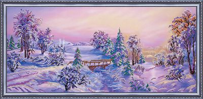Bead Embroidery Kit on Art Canvas "Bewitched forest"