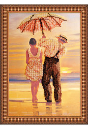 Bead Embroidery Kit on Art Canvas "Rendezvous"